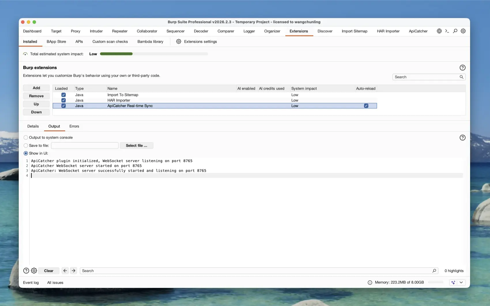 Extension Logs