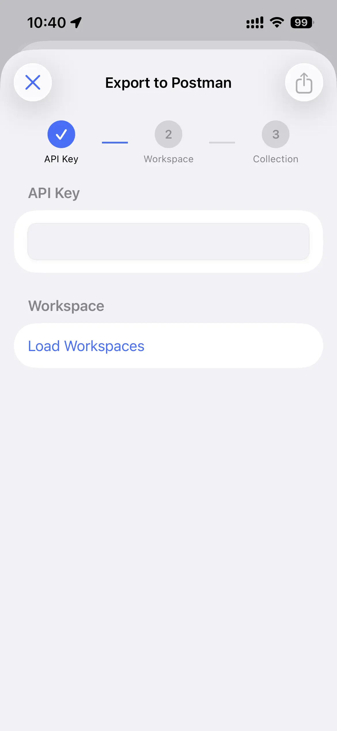 Export to Postman