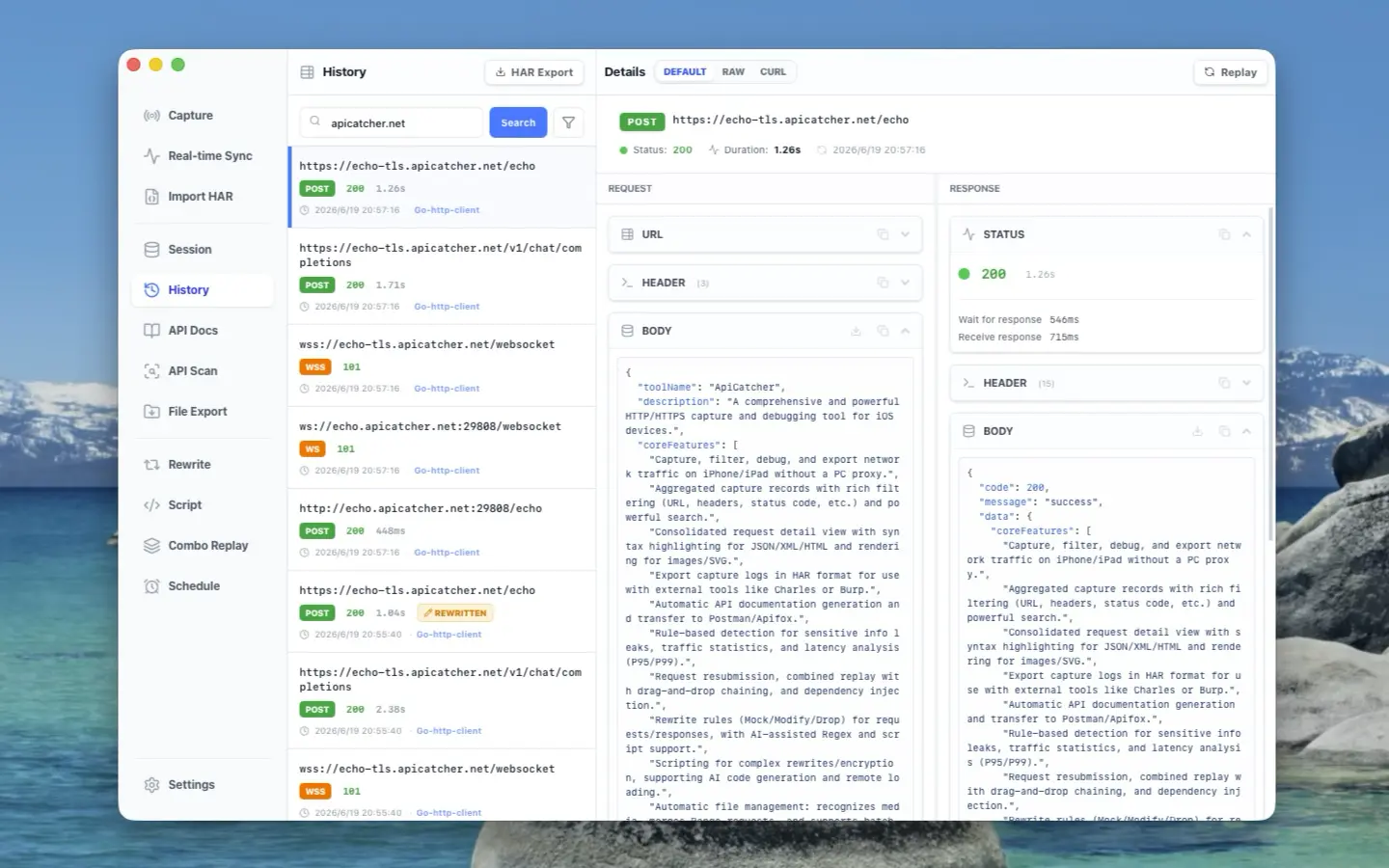 ApiCatcher for macOS | HTTP Request Details