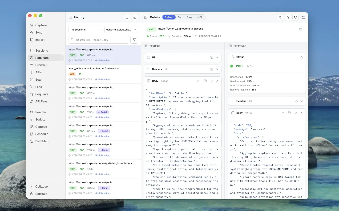 ApiCatcher for macOS | Request History